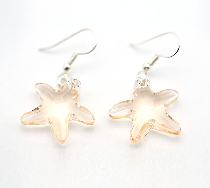 Starfish Crystal Earrings 